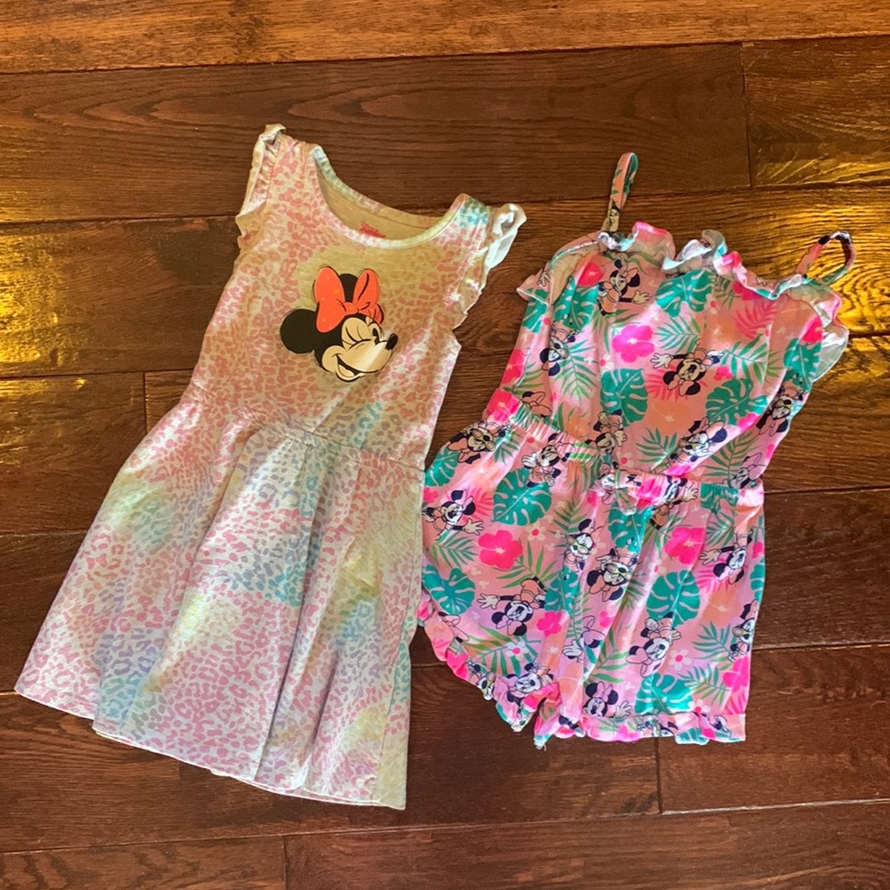 Disney Minnie Mouse size 3t dress and romper bundle. Smoke free home.